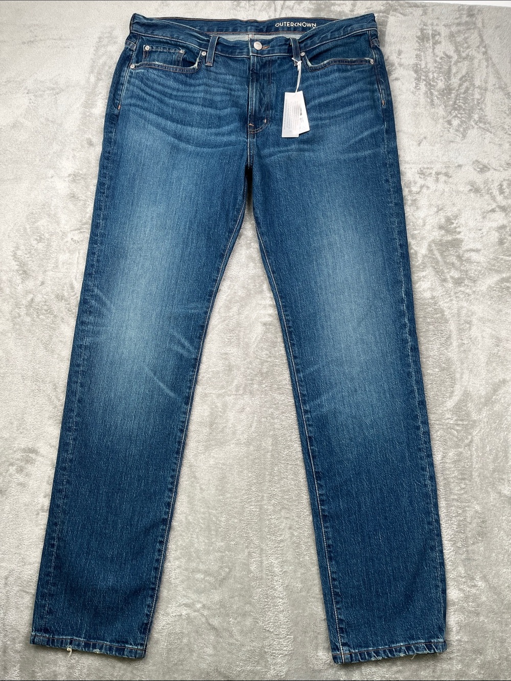 Outerknown Men's 36x34 Drifter Tapered Fit Blue Straight Jeans